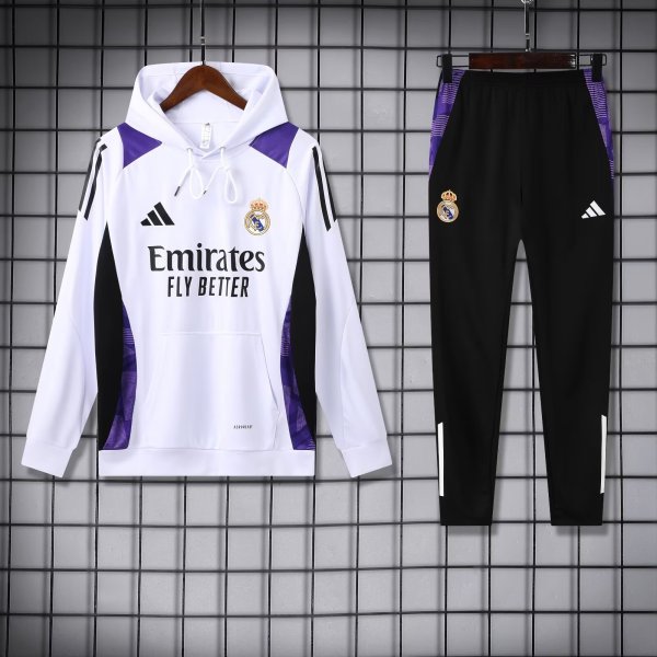 24/25 Real Madrid White Jacket Tracksuit Thai Quality