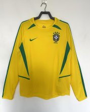 2002 Brazil Home Retro Jersey Long Sleeve