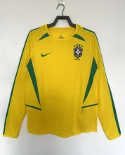 2002 Brazil Home Retro Jersey Long Sleeve