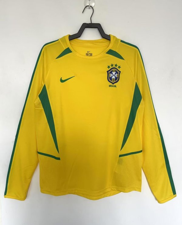 2002 Brazil Home Retro Jersey Long Sleeve