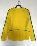 2002 Brazil Home Retro Jersey Long Sleeve