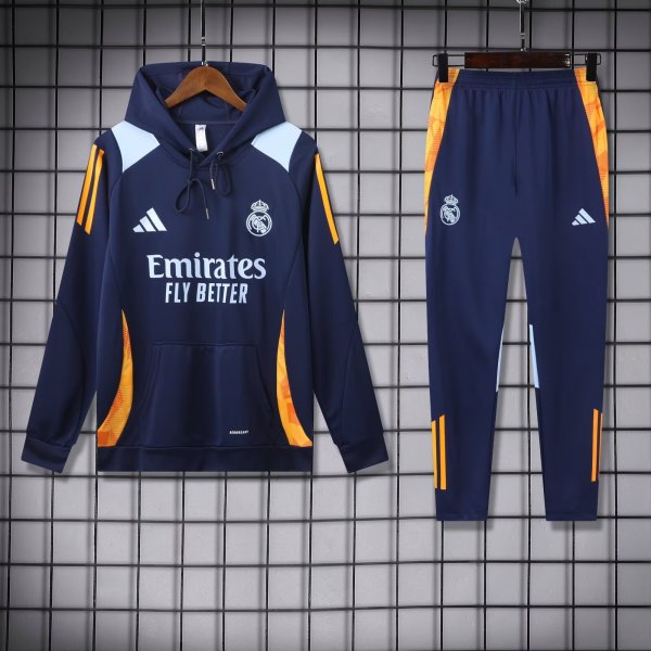 24/25 Real Madrid Dark Blue Jacket Tracksuit Thai Quality
