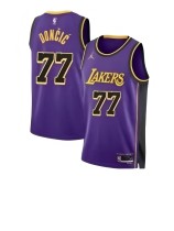 2025 NBA Men Los Angeles Lakers Purple #77 DONCIC Jersey High Quality Name and Number Print