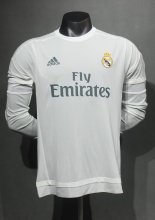 15-16 Real Madrid Home Player Version Retro Jersey Long Sleeve