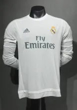 15-16 Real Madrid Home Player Version Retro Jersey Long Sleeve