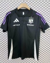 25/26 Colo-Colo Polo Jersey Black Fans Soccer Jersey