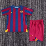 05/06 Barcelona Home Retro Kids Jersey Champions Version