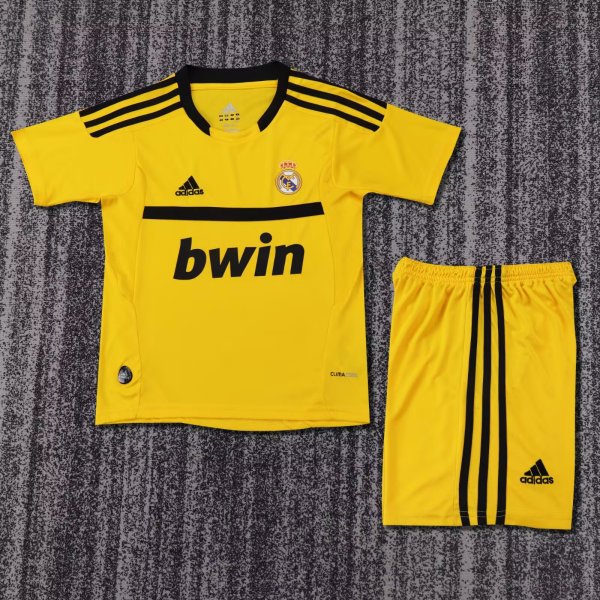 11/12 Real Madrid Goalkeeper Yellow Retro Kids Jersey