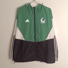 25/26 Mexico Red Windbreaker Jacket Black Thai Quality