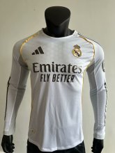 25/26 Real Madrid Home Long Sleeve Jersey Player Version 1:1 Quality