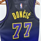 2025 NBA Men Los Angeles Lakers Purple #77 DONCIC Jersey High Quality Name and Number Print