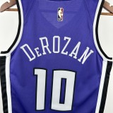 NBA Men 2025 Sacramento Kings DeROZAN #10  Jersey High Quality Name and Number Print