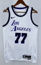 2023 NBA Men Los Angeles Lakers White #77 DONCIC Jersey High Quality Name and Number Print