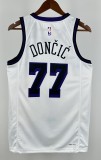 2023 NBA Men Los Angeles Lakers White #77 DONCIC Jersey High Quality Name and Number Print