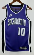 NBA Men 2025 Sacramento Kings DeROZAN #10  Jersey High Quality Name and Number Print