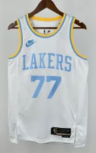 2023 NBA Men Los Angeles Lakers White #77 DONCIC Jersey High Quality Name and Number Print