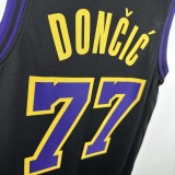 2024 NBA Men Los Angeles Lakers Purple #77 DONCIC Jersey High Quality Name and Number Print