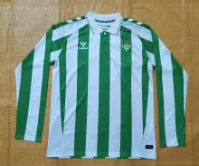 24/25 Real Betis Home Jersey Without Sponsors Long Sleeve Thai Quality Fan Version
