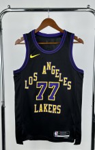 2024 NBA Men Los Angeles Lakers Purple #77 DONCIC Jersey High Quality Name and Number Print