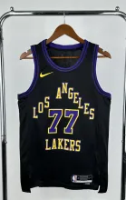 2024 NBA Men Los Angeles Lakers Purple #77 DONCIC Jersey High Quality Name and Number Print