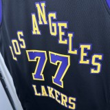 2024 NBA Men Los Angeles Lakers Purple #77 DONCIC Jersey High Quality Name and Number Print