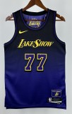 2025 NBA Men Los Angeles Lakers Purple #77 DONCIC Jersey High Quality Name and Number Print