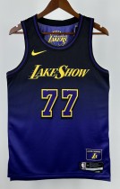 2025 NBA Men Los Angeles Lakers Purple #77 DONCIC Jersey High Quality Name and Number Print