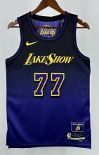 2025 NBA Men Los Angeles Lakers Purple #77 DONCIC Jersey High Quality Name and Number Print