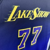 2025 NBA Men Los Angeles Lakers Purple #77 DONCIC Jersey High Quality Name and Number Print
