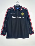 98/99 Man United Black Retro Jersey Long Sleeve
