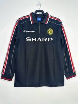 98/99 Man United Black Retro Jersey Long Sleeve