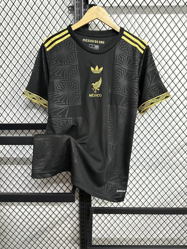 25/26 Mexico Black Jersey Embroidered Logo Fans Version 1:1 Quality