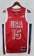 NBA Men Paris Olimpics 2024 USA National Red #15 BOOKER Jersey High Quality Name and Number Print