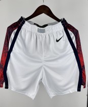 NBA Men Paris Olimpics 2024 USA National White Pant High Quality Name and Number Print