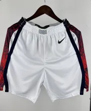 NBA Men Paris Olimpics 2024 USA National White Pant High Quality Name and Number Print