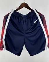 NBA Men Paris Olimpics 2024 USA National Blue Pant High Quality Name and Number Print