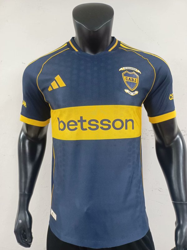 25/26 Boca Home Jersey Plaver Version Soccer Jersey