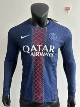 25/26 PSG Home Jersey Player Version Long Sleeve 1:1 Quality
