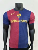 24/25 Barcelona TRAVIS SCOTT Home Jersey Special Sponsors Player Version  1:1 Quality