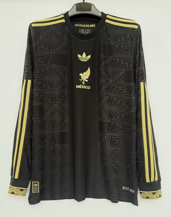 25/26 Mexico Black Jersey Long Sleeve Player Version 1:1 Quality