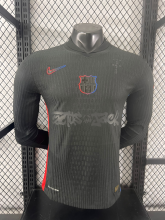 24/25 Barcelona TRAVIS SCOTT Away Long Sleeve Jersey Special Sponsors Player Version  1:1 Quality