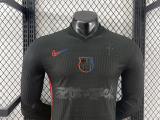24/25 Barcelona TRAVIS SCOTT Away Long Sleeve Jersey Special Sponsors Player Version  1:1 Quality