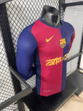 24/25 Barcelona TRAVIS SCOTT Home Long Sleeve Jersey Special Sponsors Player Version  1:1 Quality