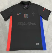 24/25 BARCELONA AWAY TRAVIS SCOTT Grey Sponsors SOCCER JERSEY