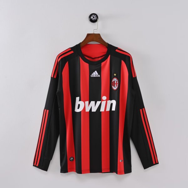 08/09 AC Milan Home Retro Jersey Long Sleeve