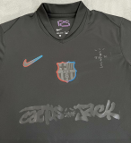 24/25 BARCELONA AWAY TRAVIS SCOTT Grey Sponsors SOCCER JERSEY