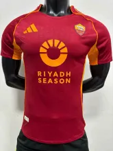 25/26 Roma Home Jersey With Sponsors Player Version 1:1 Quality