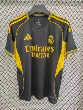 25/26 Real Madrid Black Training Jersey Fan Version