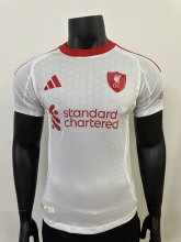 25/26 Liverpool White Jersey Player Version 1:1 Quality xuejin