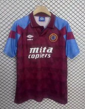 1990 Aston Villa F.C Home Retro Jersey Fans Version